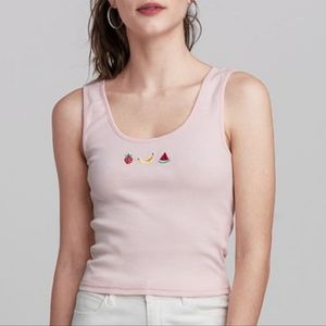 Tank top with hand embroidery. Cotton 95%. length 17 inch. No tags, but Like ne